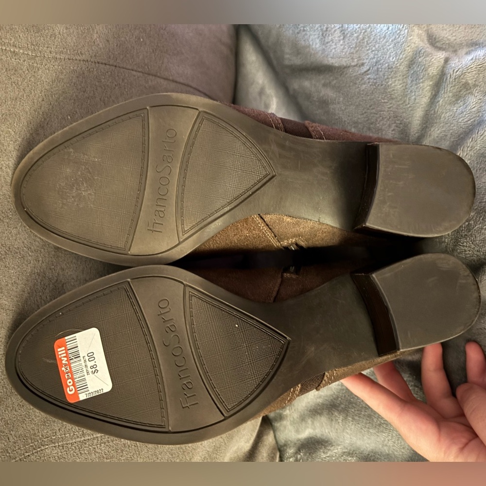 Franco Sarto Chocolate Ankle Booties - Picture 5 of 5